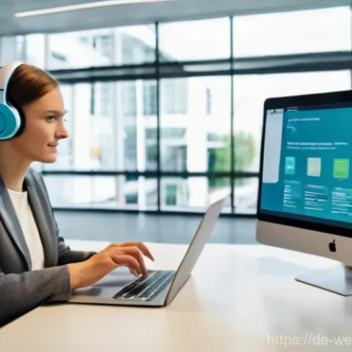 자기계발을 위한 평생학습의 필요성 - **Prompt 1: Embracing Digital Transformation in a German Workplace**
    "A vibrant, high-definition...