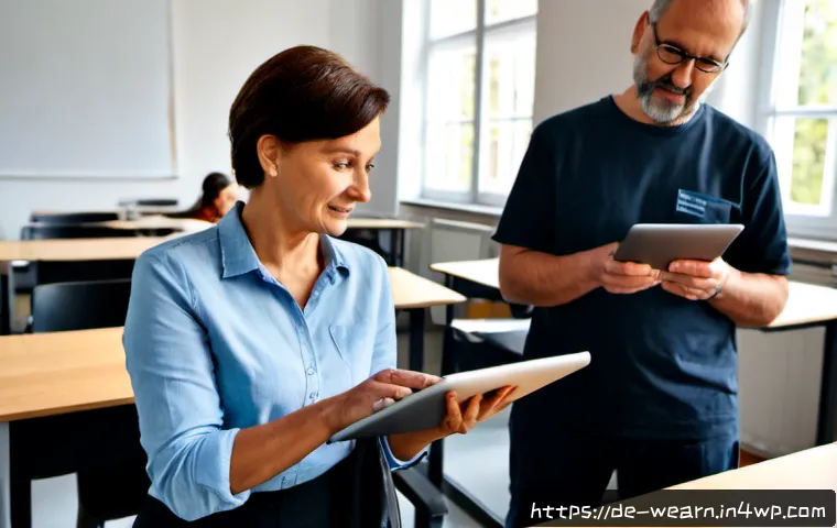시대 변화에 따른 평생학습의 필요성 - Photorealistic modern adult education classroom in Munich, Germany, a diverse group of working adult...