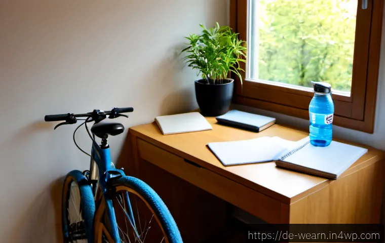 Home 17 지속 가능한 학습 환경 구축하기 - Photorealistic sustainable home study corner in a modern German apartment, adult learner working at ...
